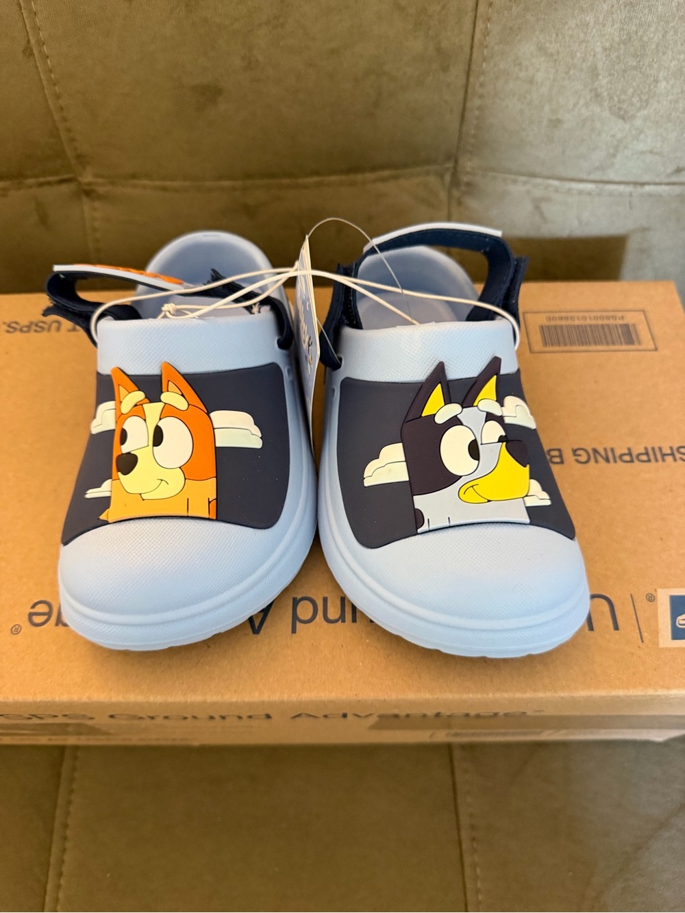 Bluey Kids Light Blue Slip-On Cartoon Clog Shoes
